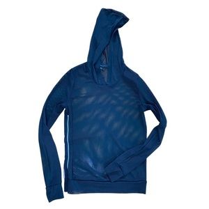 Hooded Mesh H&M long sleeve shirt - size small - black